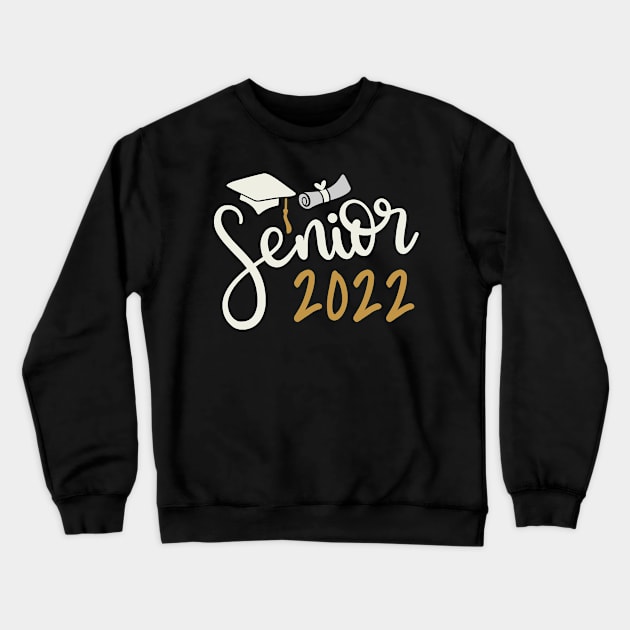 Senior 2022 with Grad Cap and Scroll Crewneck Sweatshirt by tropicalteesshop